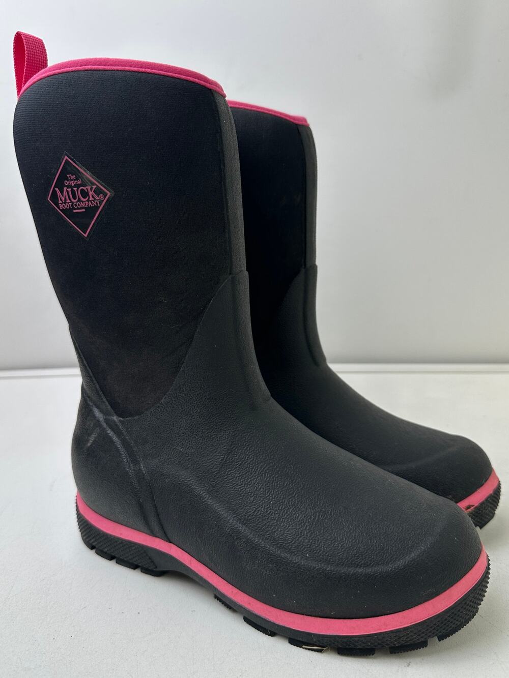 The Original Muck Boot Company Element Black/Pink Waterproof Boots Youth Sz 3